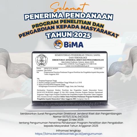 Selamat dan Sukses! Dosen Fakultas Agroindustri Penerima Pendanaan Program Penelitian dan Pengabdian Masyarakat Tahun 2025